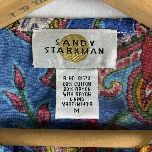 VTG Sandy Starkman Womens Mixed Media Jacket Sz M Pastel Lace Crochet Boho Artsy - Picture 8 of 13